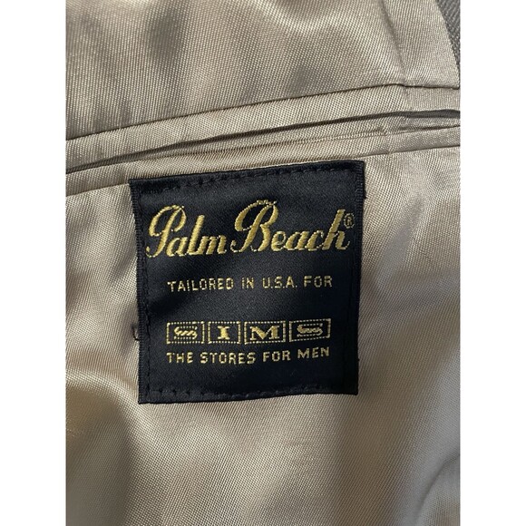 Vintage Palm Beach Men's Blazer Sport Coat Tan Brown Taupe 42R Brass‎ Buttons - Picture 8 of 12